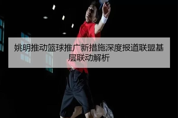 姚明推动篮球推广新措施深度报道联盟基层联动解析